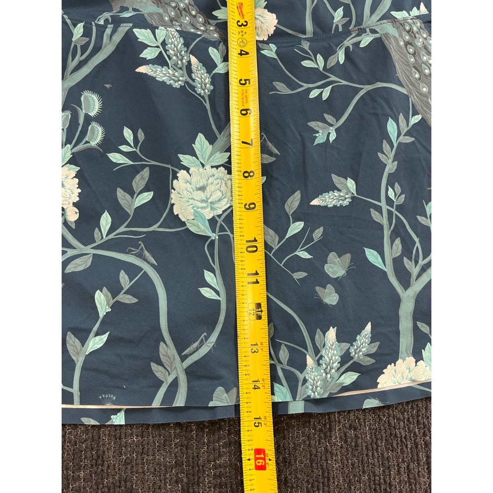 Greyson Womens Peacock Floral Performance Golf Skort Teal XS Active Skirt - Picture 8 of 8